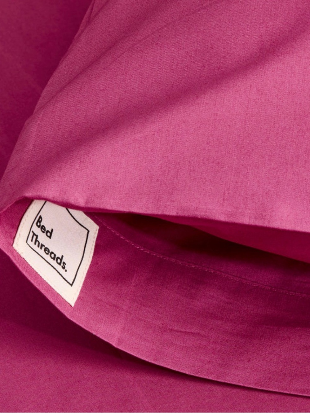 Bed Threads 100% Organic Cotton Percale Pillowcases - Standard in Berry - Picture 2 of 7
